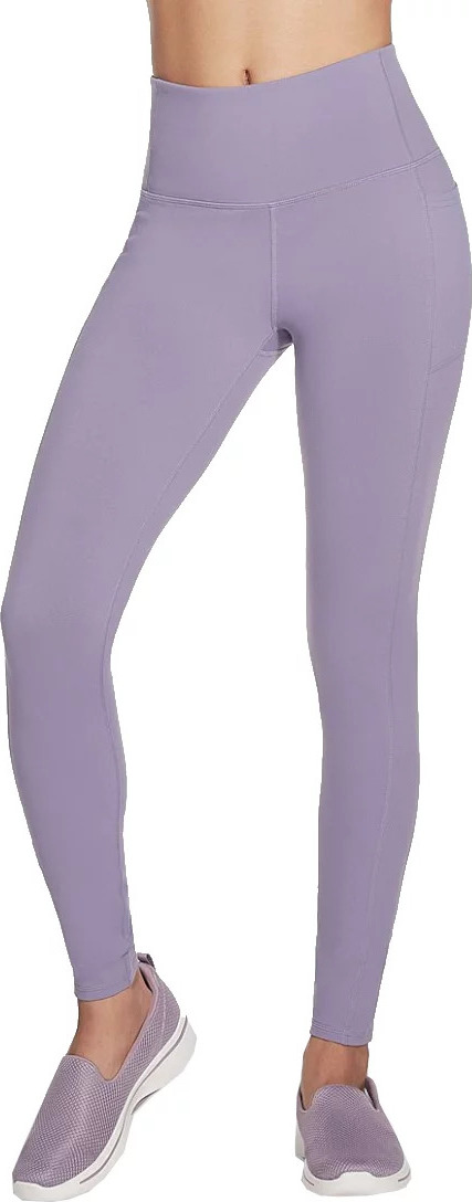 FIALOVÉ DÁMSKÉ LEGÍNY SKECHERS GO WALK HIGH WAISTED LEGGING W03LG30B-GYPR Velikost: S