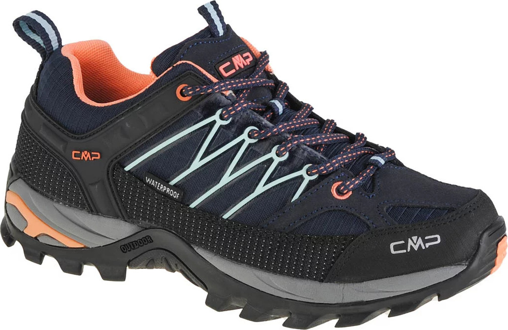 Modro-oranžové boty CMP Rigel Low Wmn (Velikost 37)