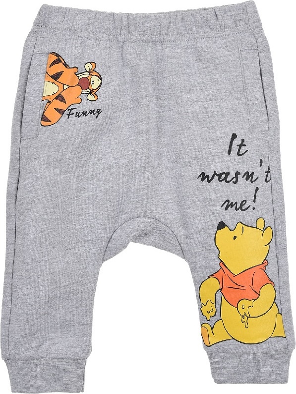 Šedé kojenecké tepláky Winnie the Pooh (Velikost 67)