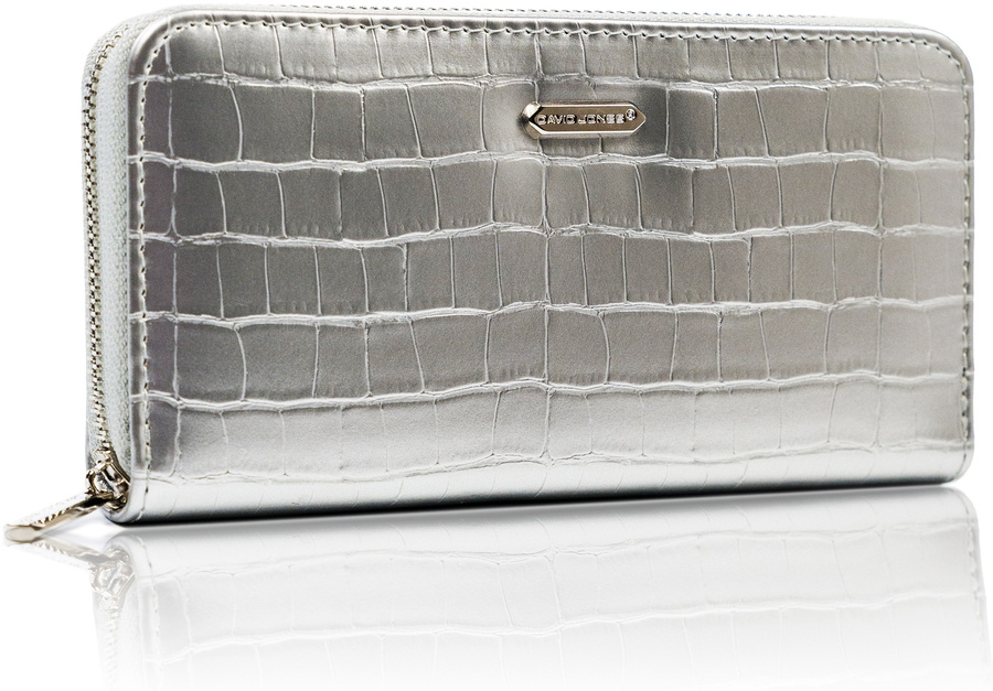 DAVID JONES STŘÍBRNÁ PENĚŽENKA SE ZVÍŘECÍ STRUKTUROU Z019 P118-510-9162 SILVER Velikost: ONE SIZE