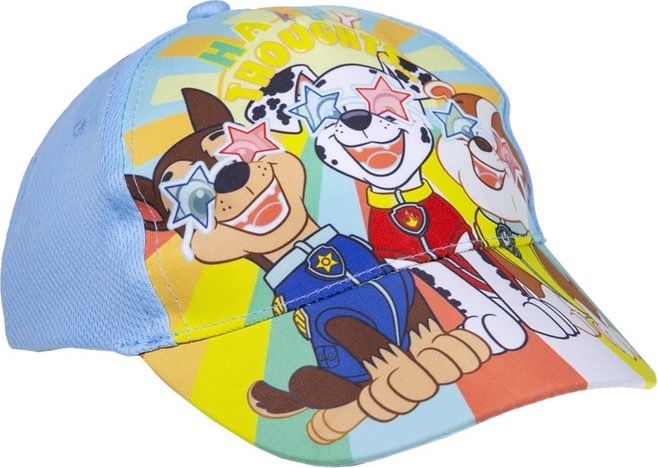Světle modrá kšiltovka s barevným potiskem Paw Patrol (Velikost 52)