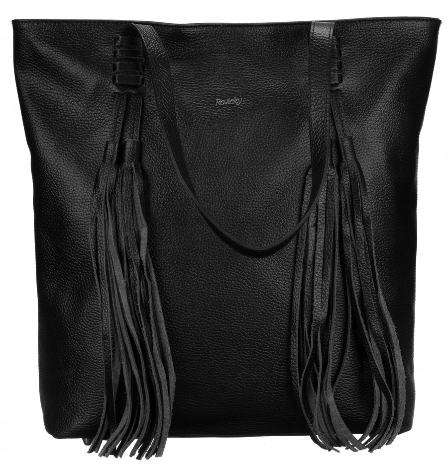 ROVICKY ČERNÁ SHOPPER KABELKA S TŘÁSNĚMI TWR-164 BLACK Velikost: ONE SIZE