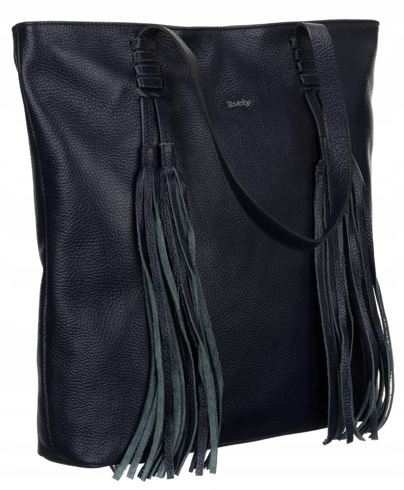 ROVICKY TMAVĚ MODRÁ SHOPPER KABELKA S TŘÁSNĚMI ROVICKY TWR-164 DARK BLUE Velikost: ONE SIZE