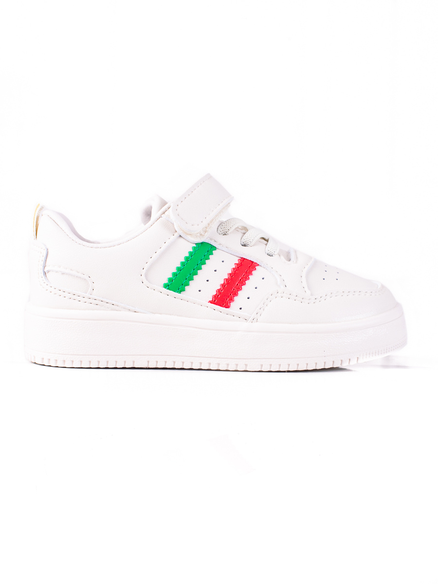 BÍLÉ DĚTSKÉ SNEAKERSY S PÁSKEM (Velikost 25)