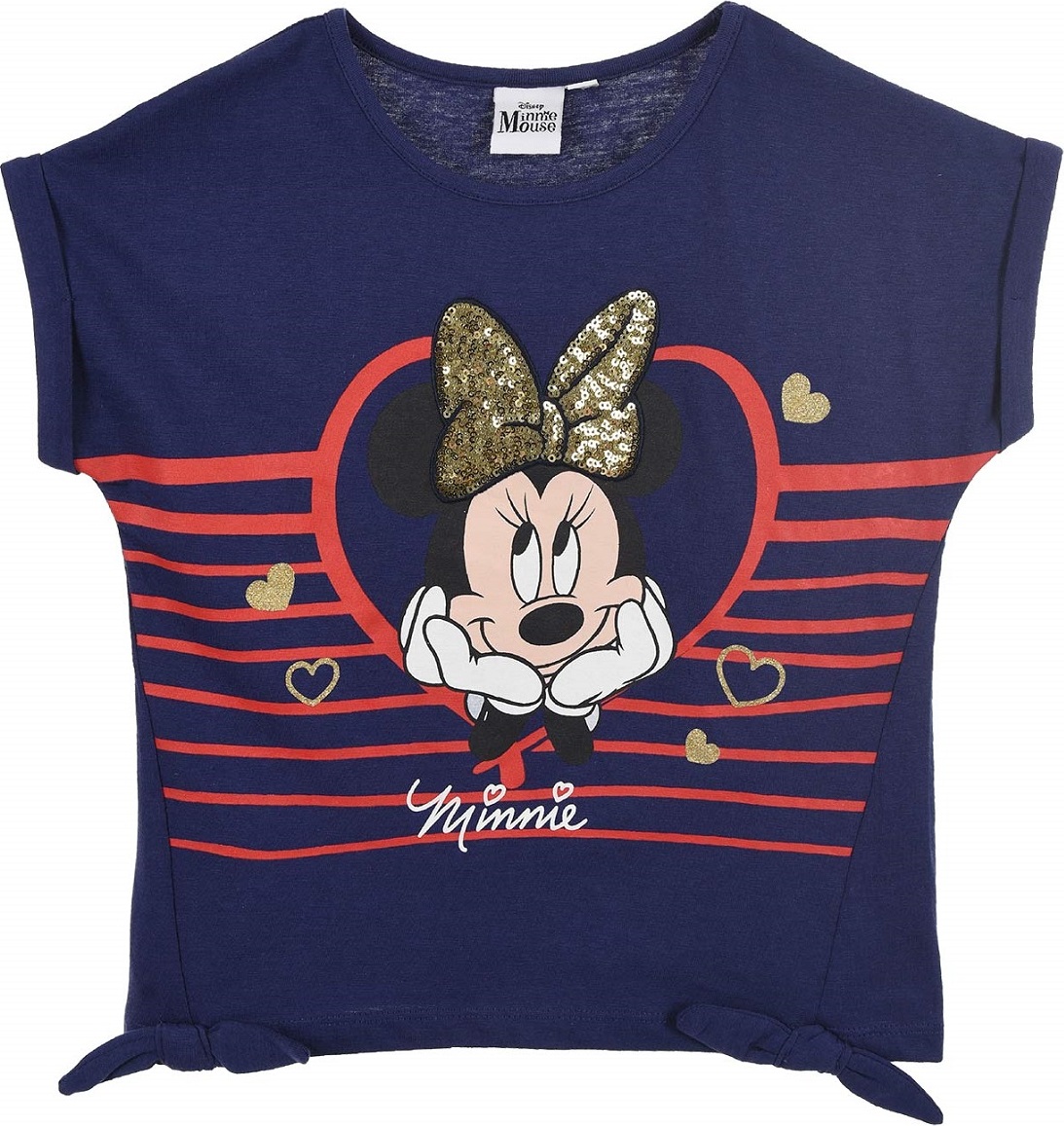 Tmavě modré dívčí tričko Minnie Mouse Disney