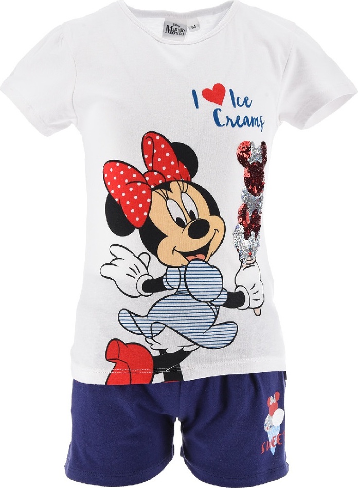 Modro-bílý letní dívčí set Disney Minnie Mouse (Velikost 98)
