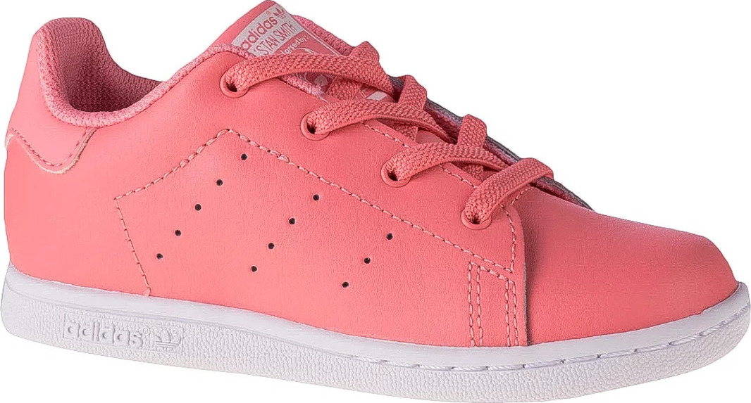 Lososové dívčí tenisky adidas Stan Smith EL K (Velikost 20)
