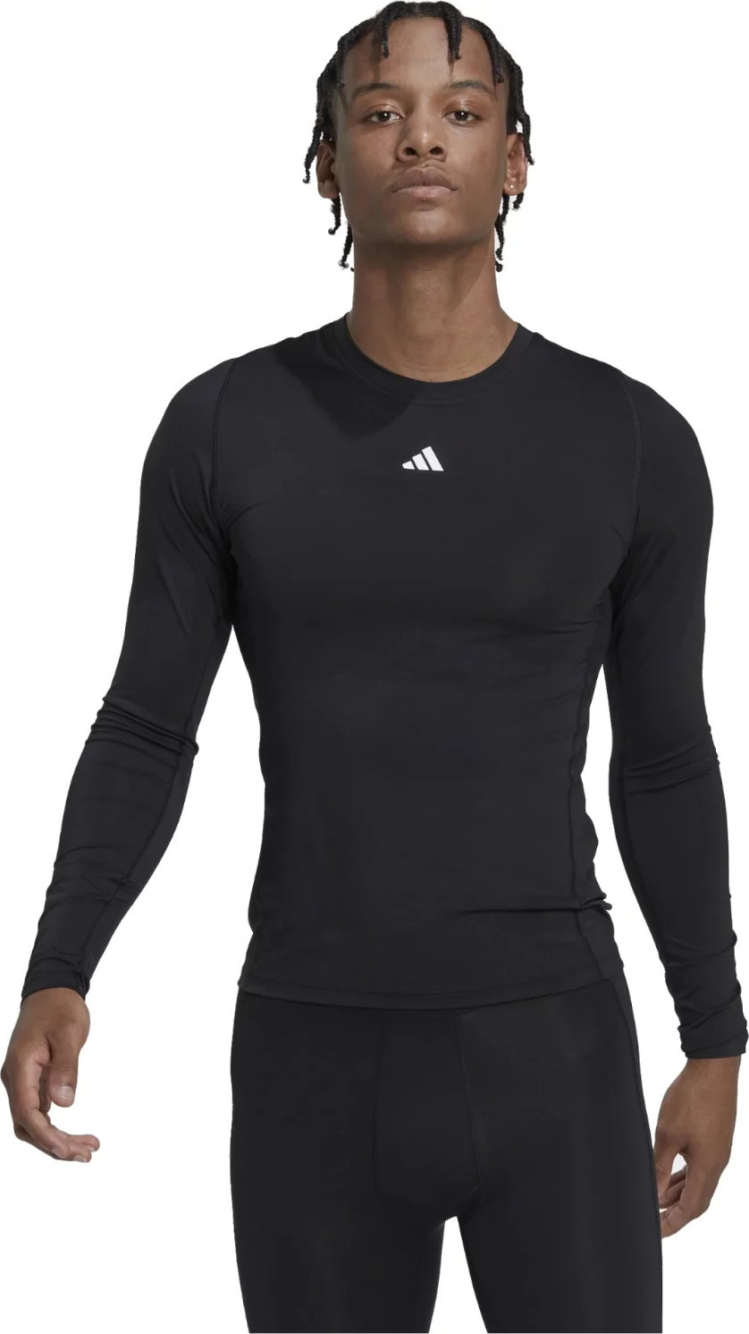 Černé pánské tričko adidas Techfit Training Long Sleeve (Velikost 3XL)