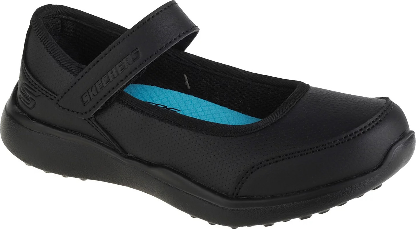 ČERNÉ DÍVČÍ BALERÍNY SKECHERS MICROSTRIDES-CLASS SPIRIT 302606L-BBK Velikost: 32