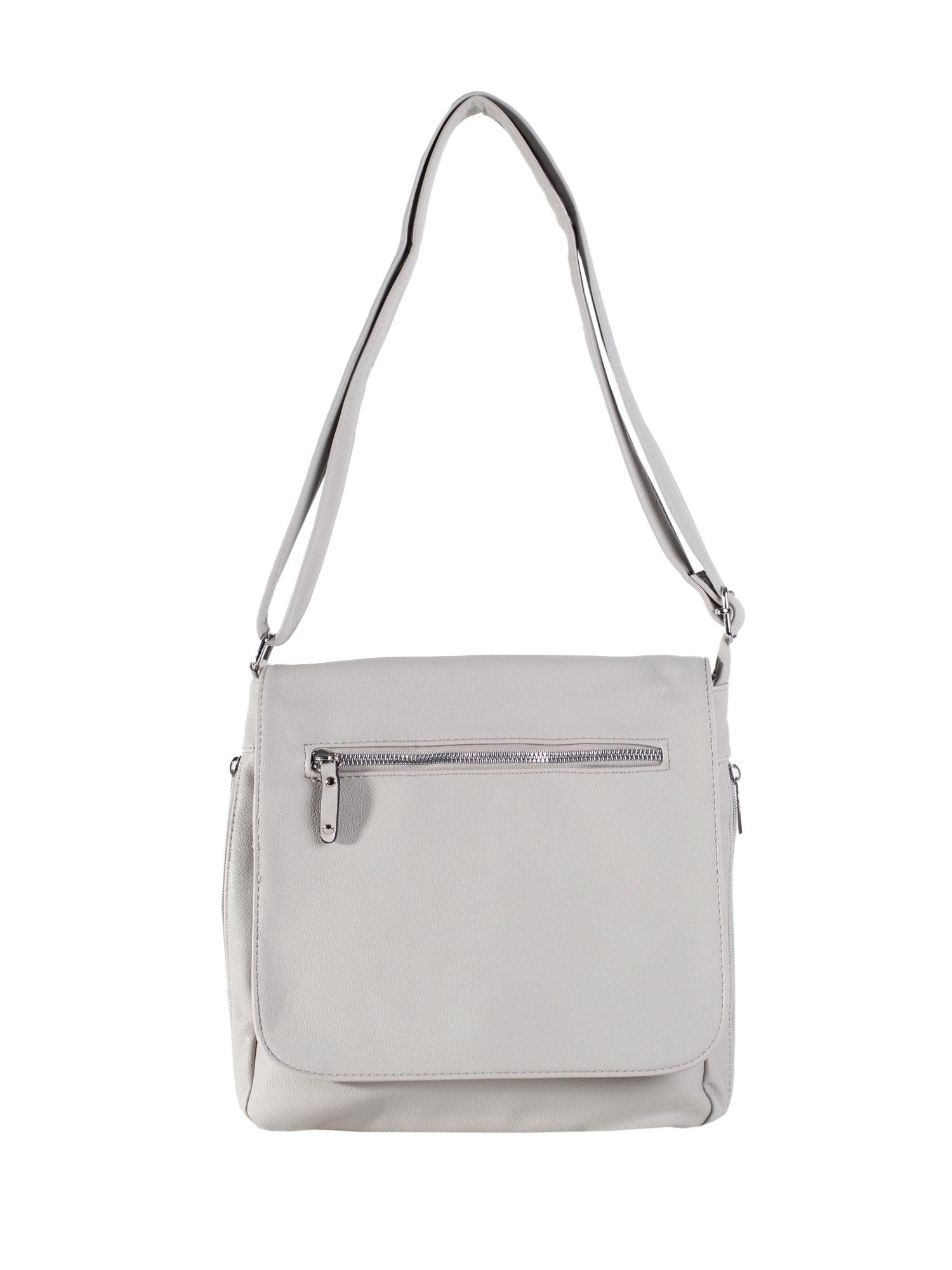 ŠEDÁ CROSSBODY S KLOPOU -OW-TR-19408-1-GREY Velikost: ONE SIZE