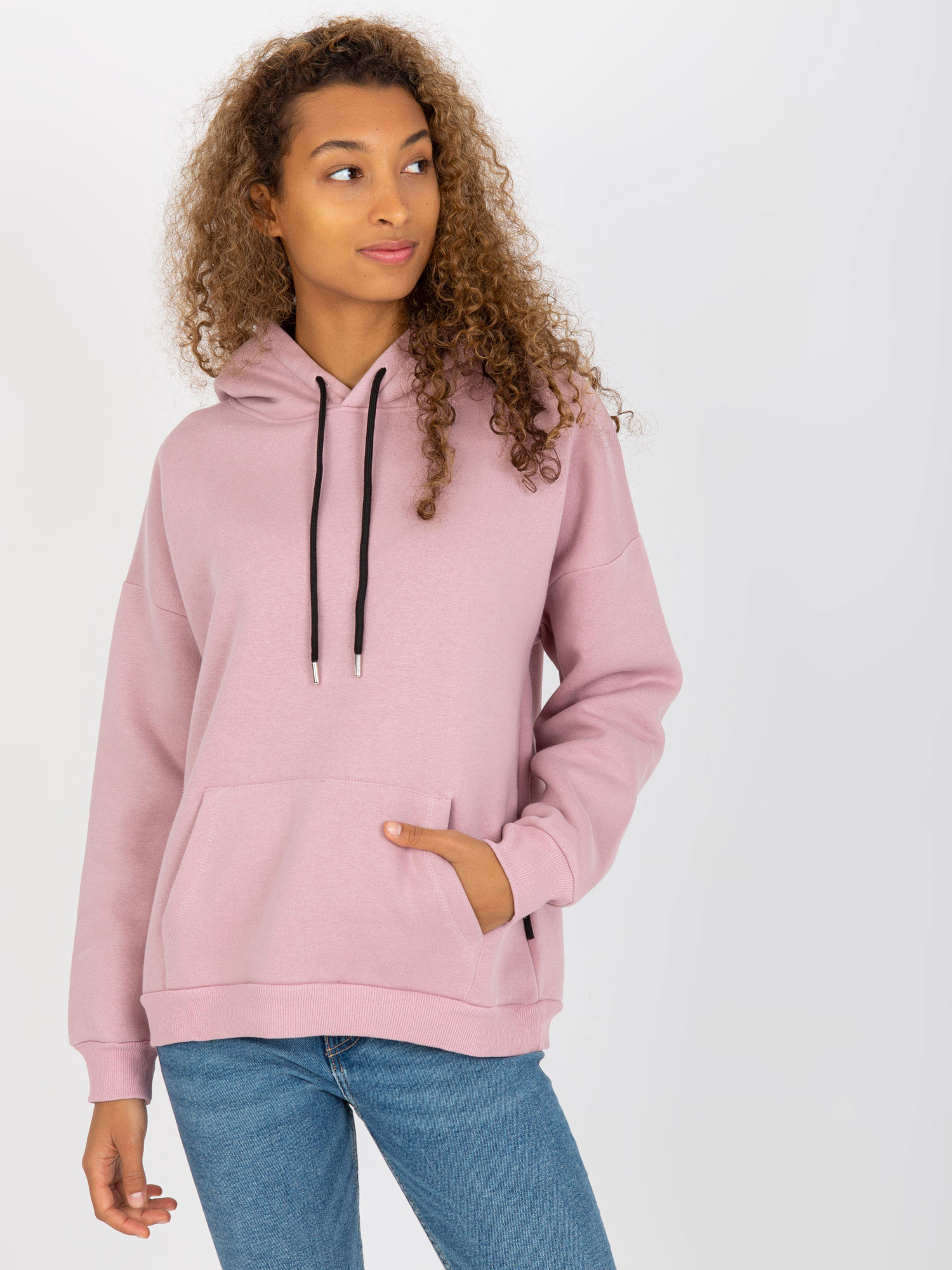 RŮŽOVÁ MIKINA S KAPUCÍ AP-BL-AP-3002.79-DARK PINK Velikost: XL