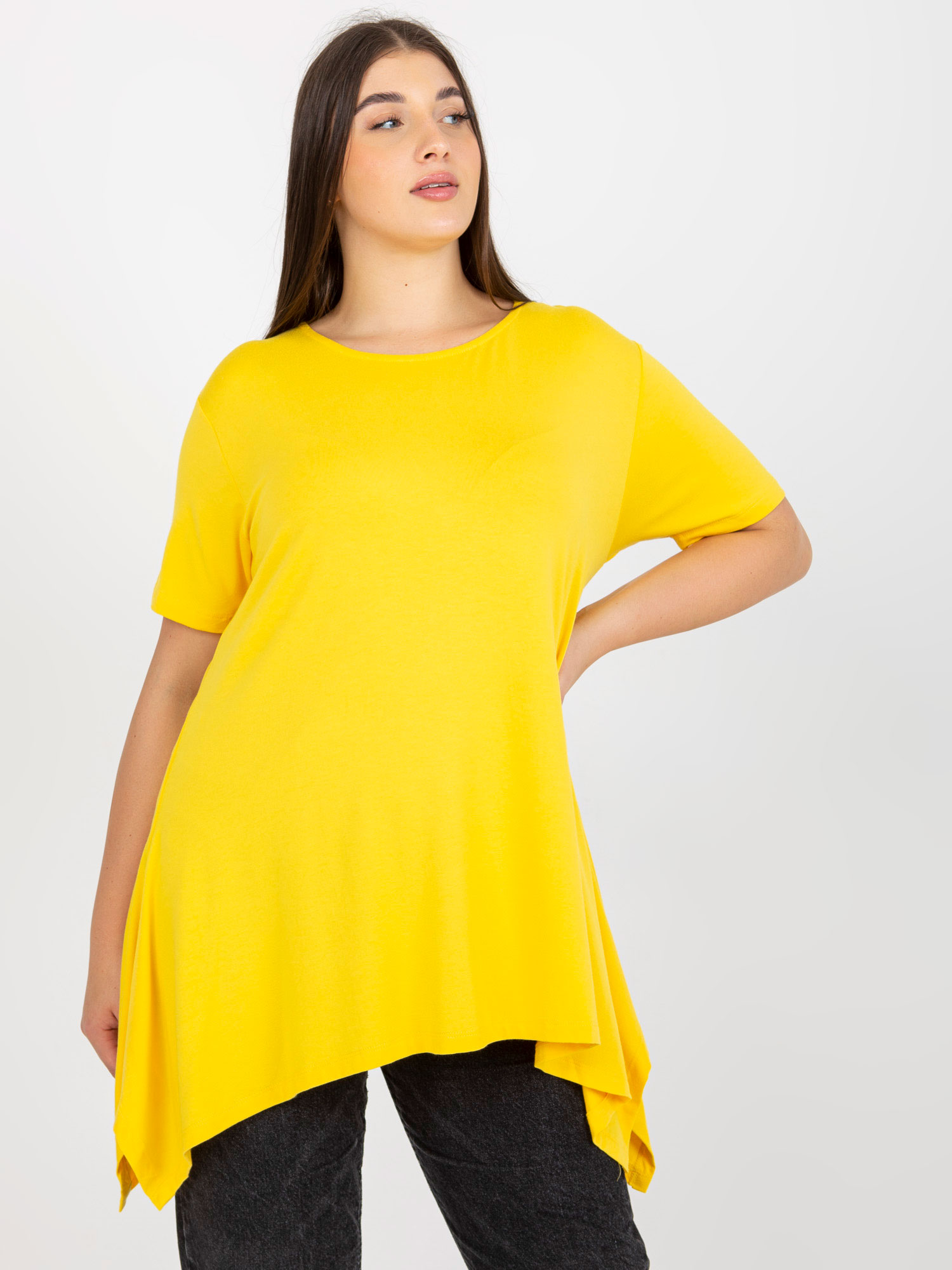 ŽLUTÉ DLOUHÉ TRIČKO RV-BZ-7857.58-YELLOW Velikost: ONE SIZE