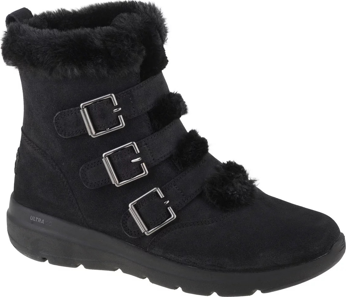 Černé boty Skechers Glacial Ultra - Buckle Up
