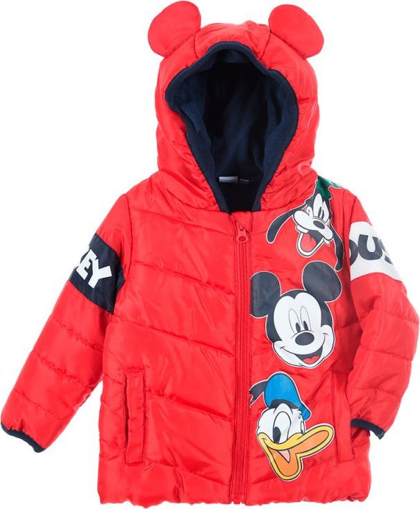 BUNDA S OUŠKY DISNEY MICKEY MOUSE - ČERVENÁ Velikost: 86