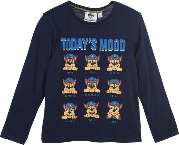 Modré tričko Paw Patrol s dlouhým rukávem (Velikost 98)
