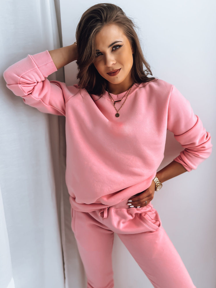 Růžová mikina bez kapuce FASHION II (Velikost L)