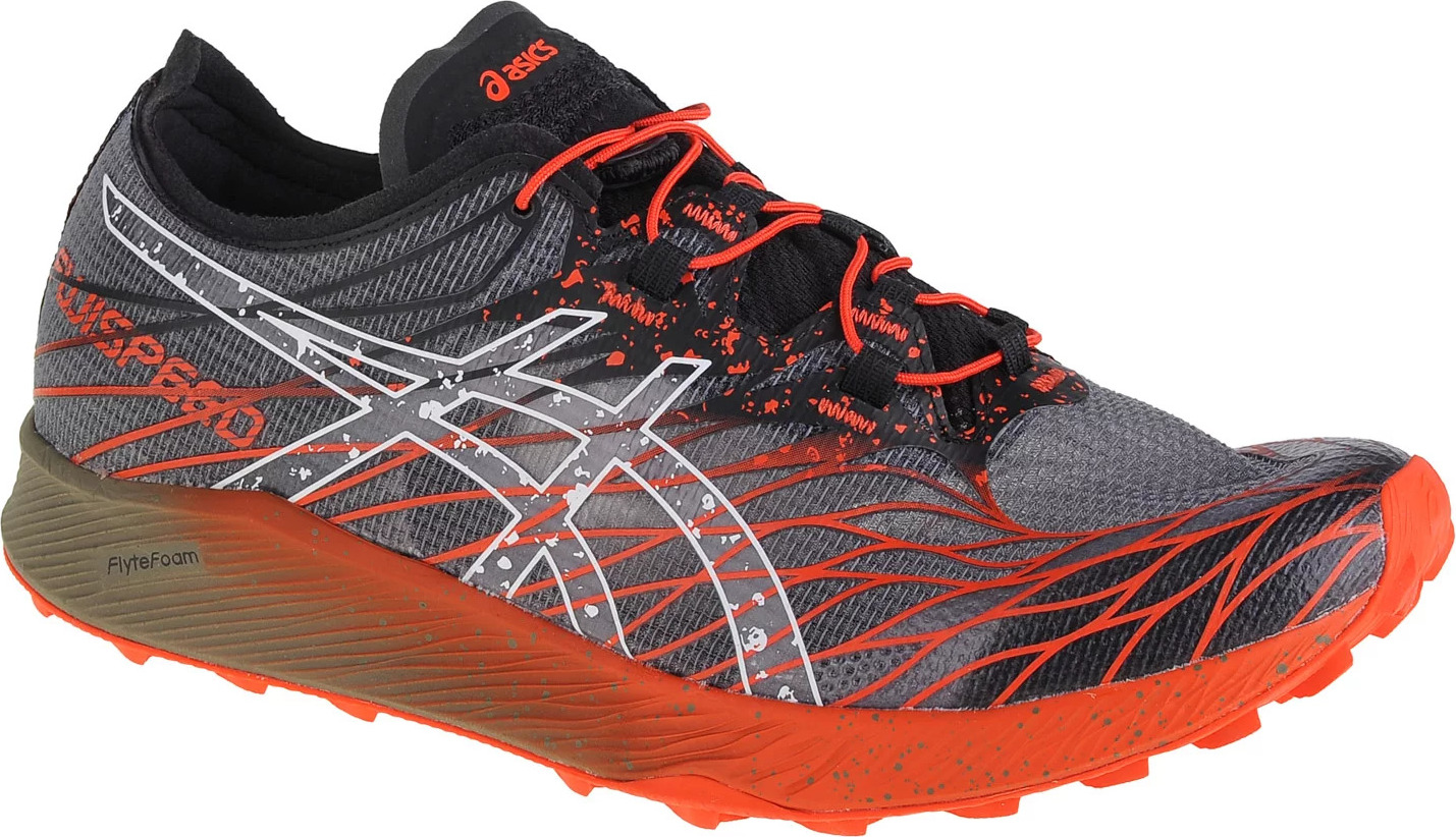 ŠEDO-ORANŽOVÉ PÁNSKÉ TENISKY ASICS FUJISPEED 1011B330-002 Velikost: 47