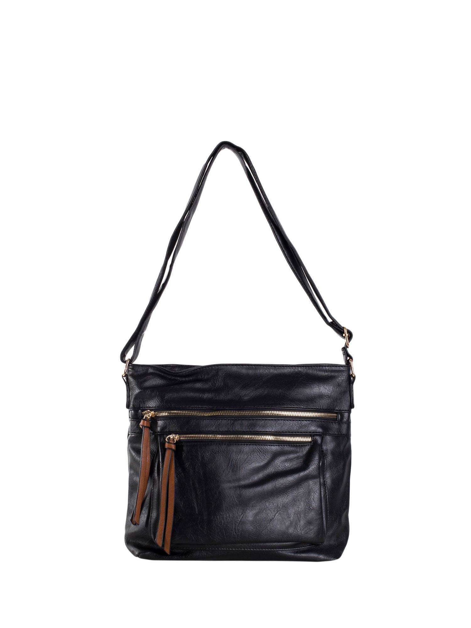 ČERNÁ CROSSBODY S HNĚDÝMI DETAILY -OW-TR-ST3031-2-BLACK Velikost: ONE SIZE