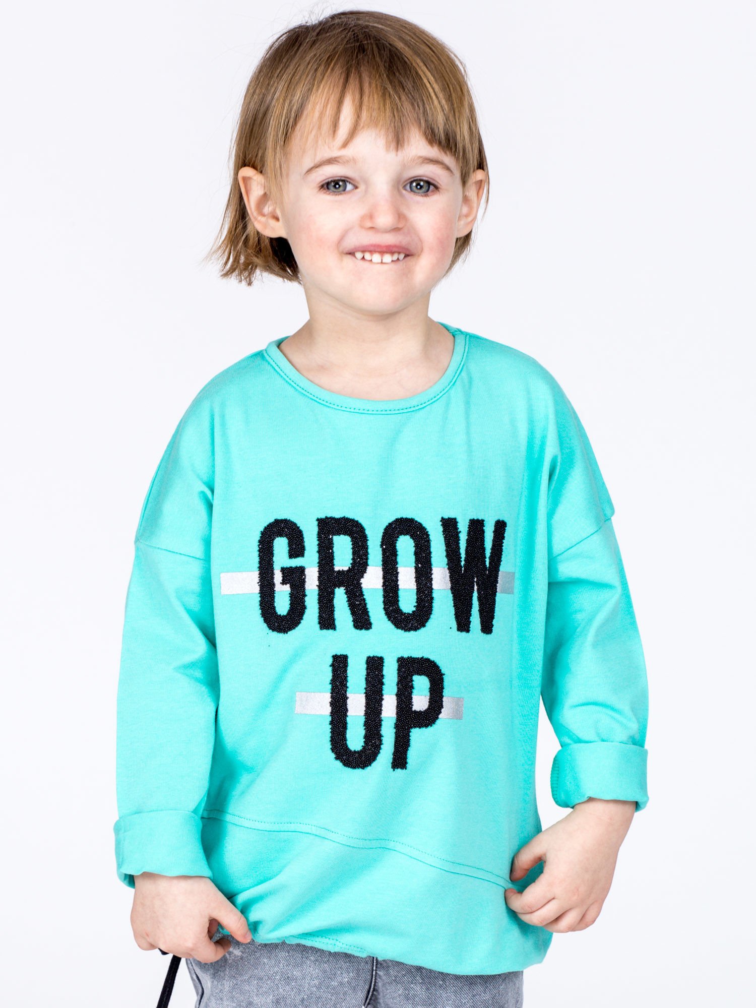 ZELENÉ DÍVČÍ TRIČKO GROW UP TY-BZ-9407.88-MINT Velikost: 122