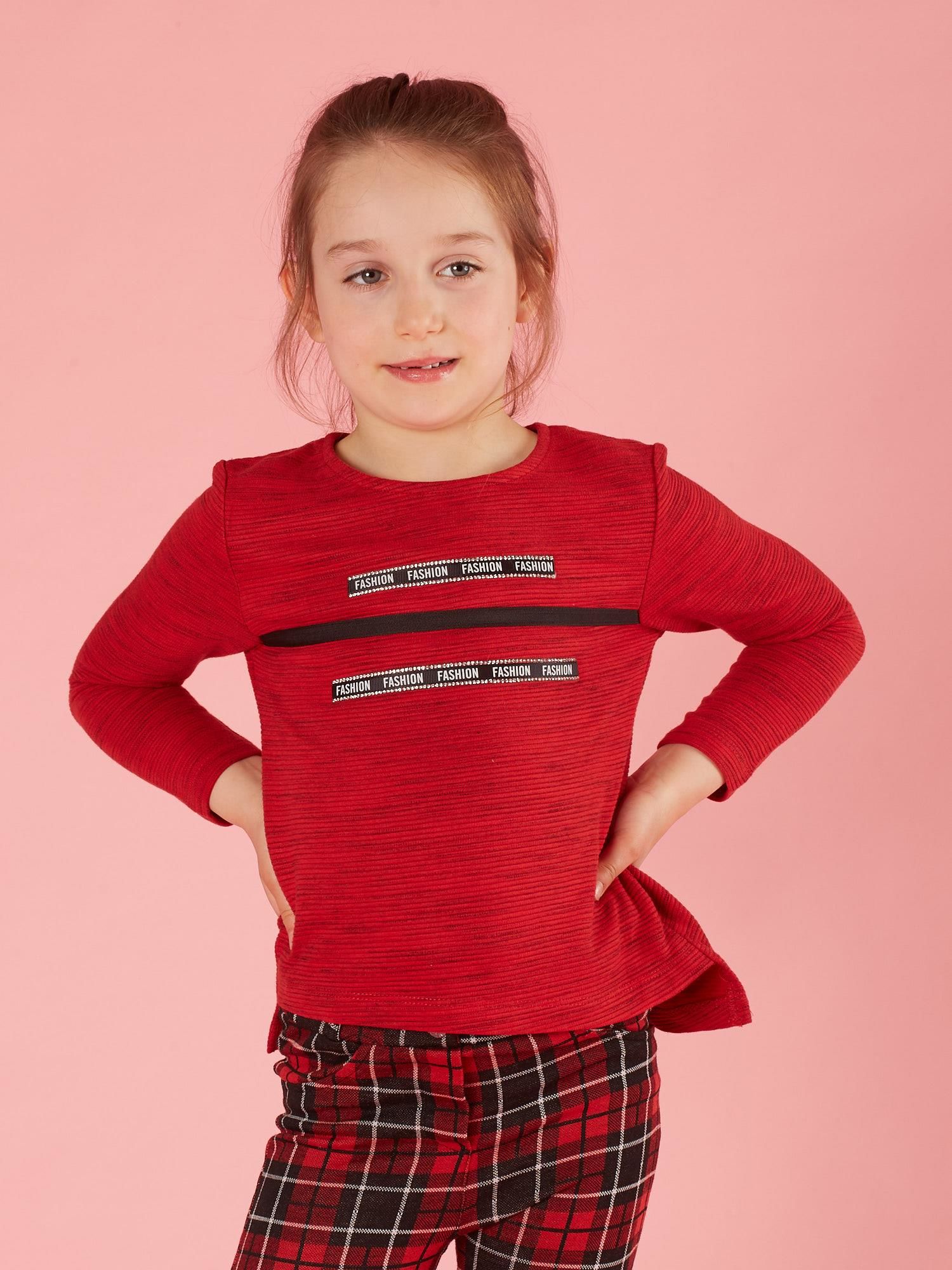 DÍVČÍ TRIČKO FASHION TY-BZ-31218.75P-RED Velikost: 92