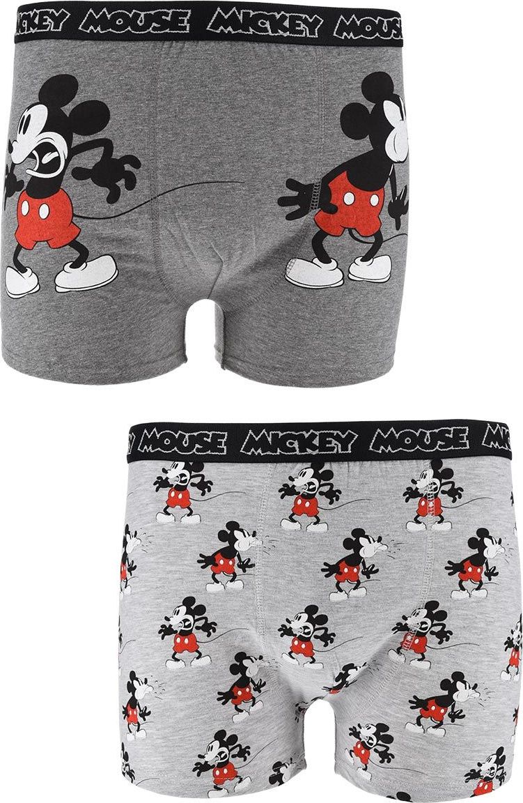 ŠEDÉ PÁNSKÉ BOXERKY MICKEY MOUSE - 2 KS Velikost: L