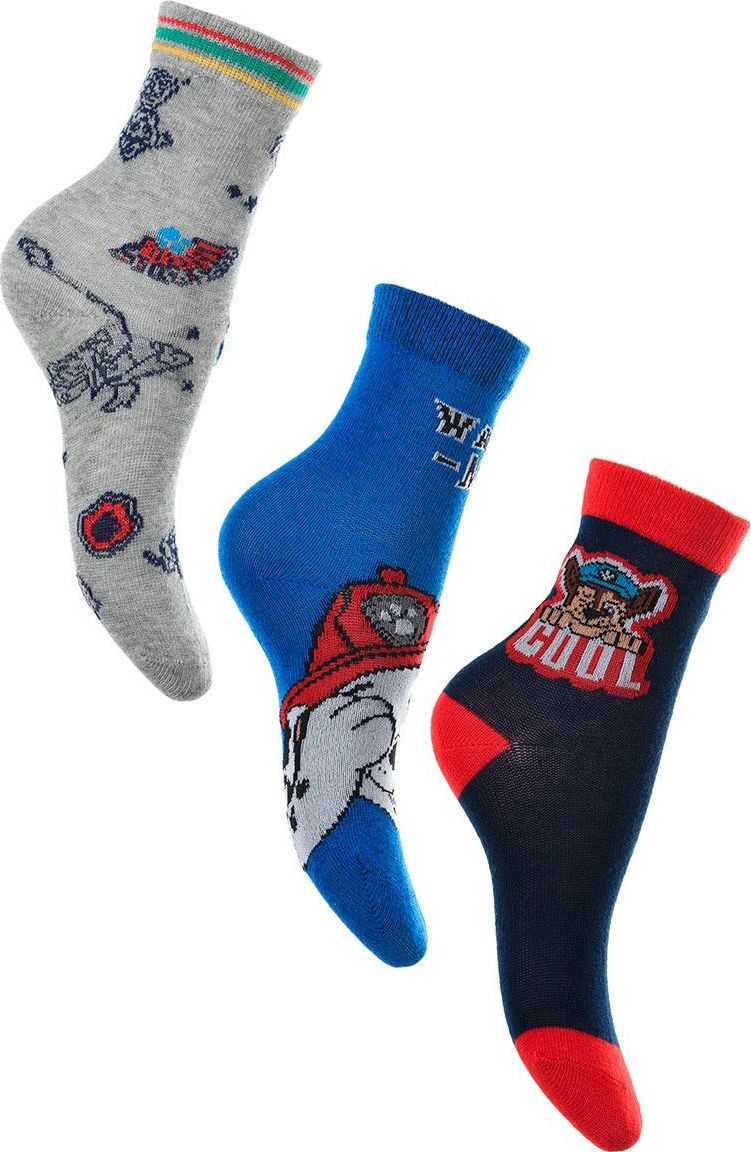 Paw Patrol Chlapecké ponožky - šedá/modrá/tm.modrá