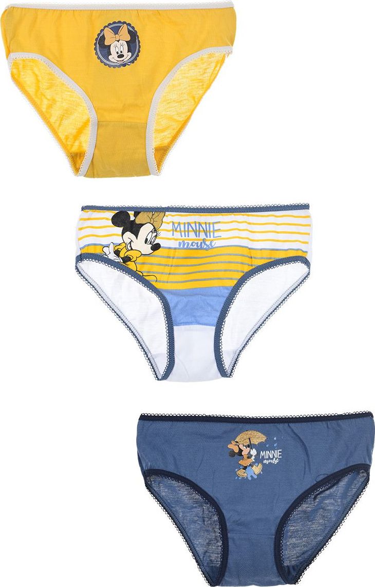 Trojbalení kalhotek Disney Minnie Mouse - modro-žlutá (Velikost 92/98)
