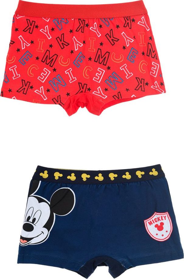 DVOJBALENÍ CHLAPECKÝCH BOXEREK MICKEY MOUSE - ČERVENÁ/MODRÁ Velikost: 116/128