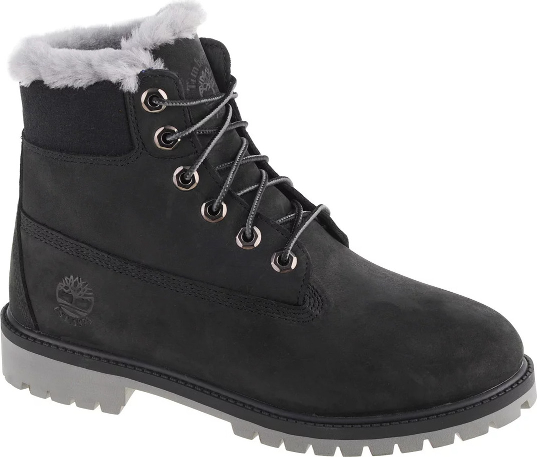 ČERNÉ CHLAPECKÉ BOTY TIMBERLAND PREMIUM 6 IN WP SHEARLING BOOT JR 0A41UX Velikost: 37
