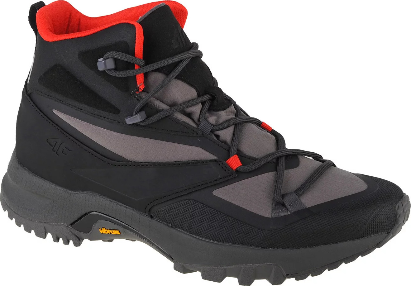 Černé kotníkové boty 4F Dust Trekking Boots