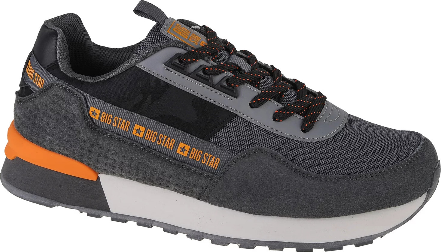 Tmavě šedé pánské tenisky Big Star Shoes LL174375 (Velikost 41)