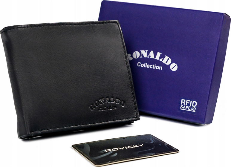 RONALDO PENĚŽENKA S RAŽBOU K054 0002-D BLACK Velikost: ONE SIZE