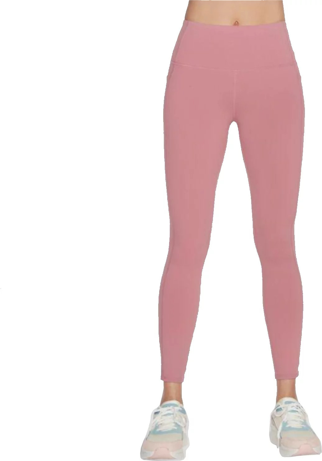 RŮŽOVÉ DÁMSKÉ LEGÍNY SKECHERS GO WALK HIGH WAISTED LEGGING W03LG30B-MVE Velikost: S