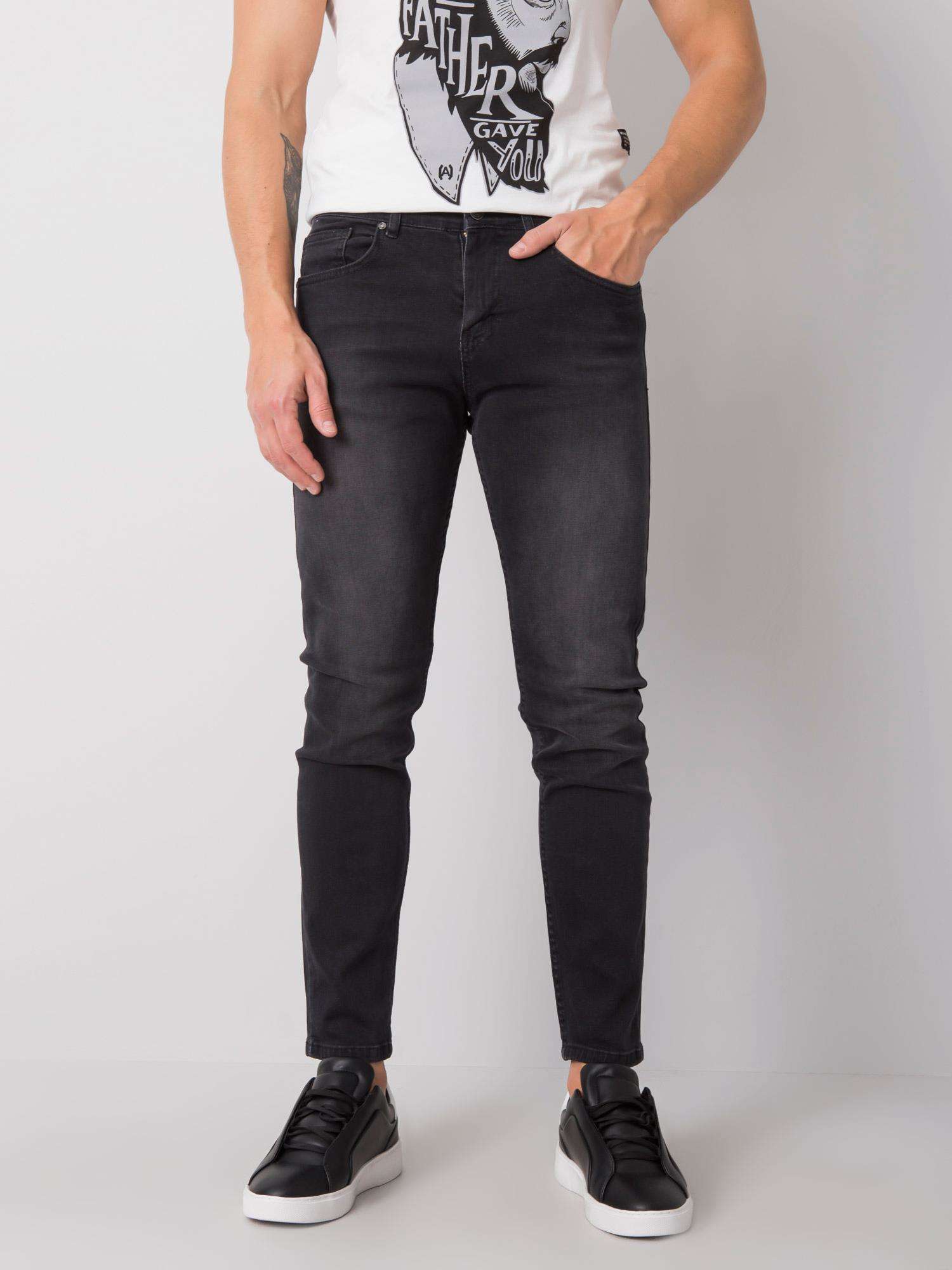 Tmavě šedé džíny Shaun PSLM033-524-darkgrey Velikost: S