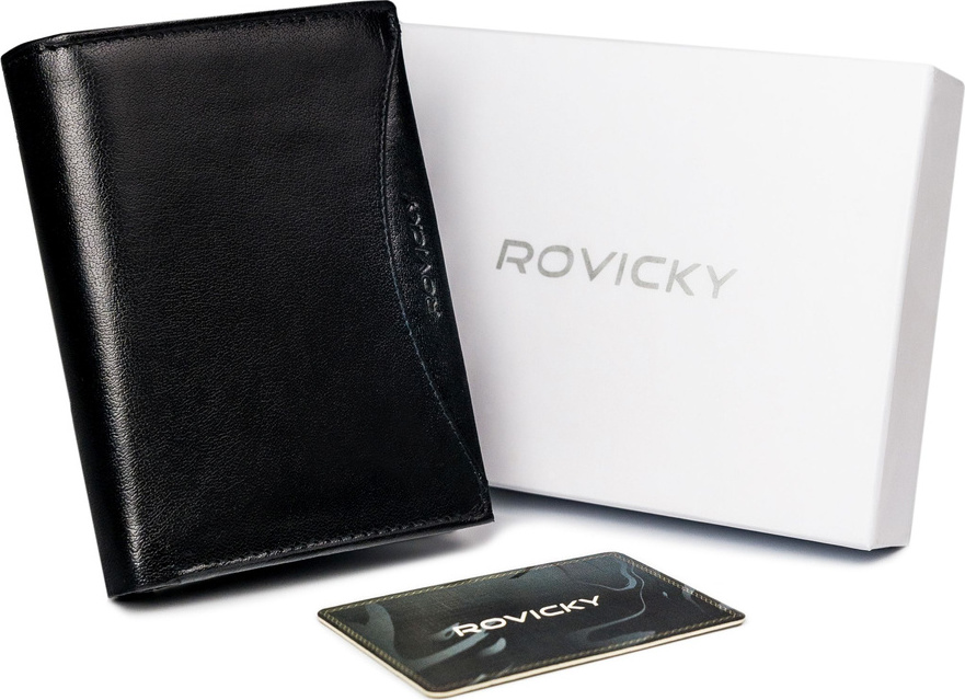 ROVICKY KLASICKÁ ČERNÁ PENĚŽENKA L128 1537-03-BOR-1232 BLA Velikost: ONE SIZE