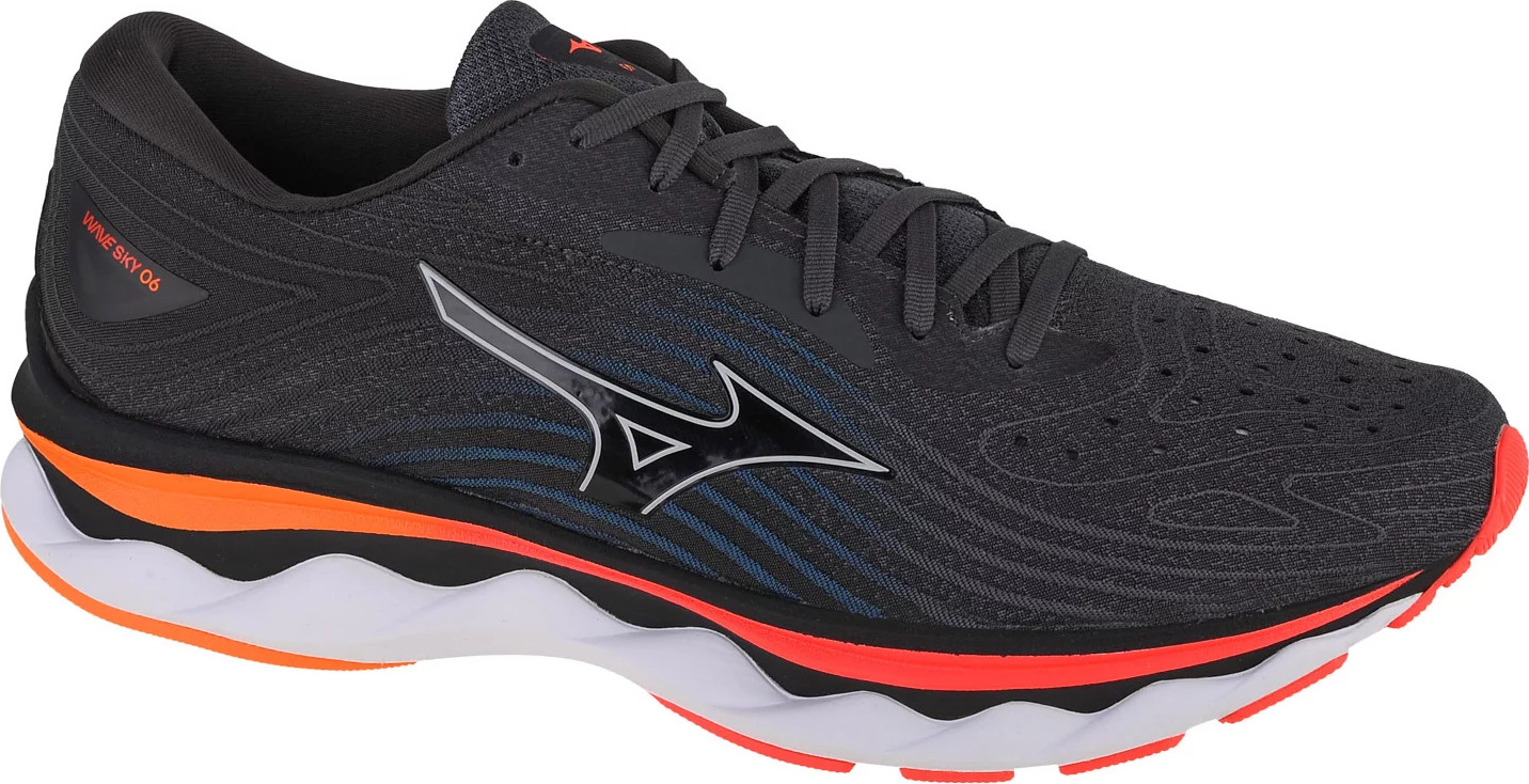 ČERNÁ BĚŽECKÁ OBUV MIZUNO WAVE SKY 6 J1GC220251 Velikost: 44.5