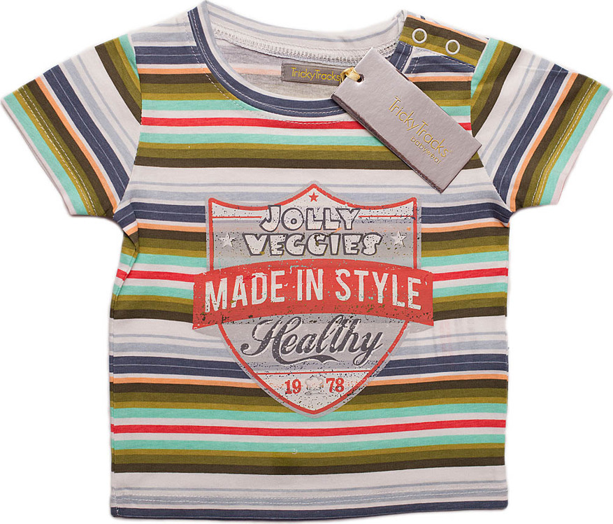 Chlapecké barevné pruhované tričko Made in styl Velikost: 74