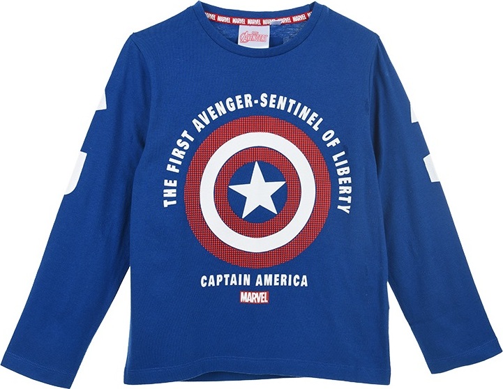 Modré tričko Captain America (Velikost 104)