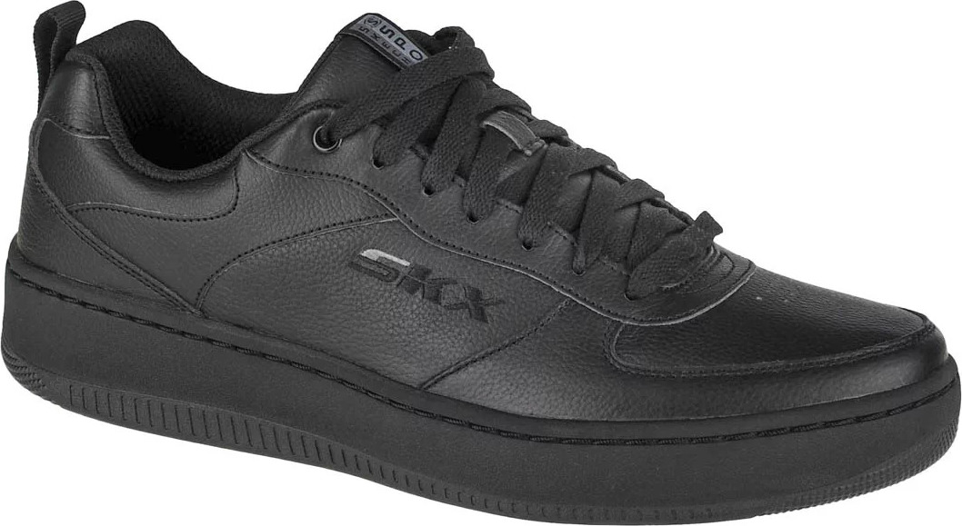 ČERNÉ PÁNSKÉ KOŽENÉ TENISKY SKECHERS SPORT COURT 92 237188-BBK Velikost: 42.5