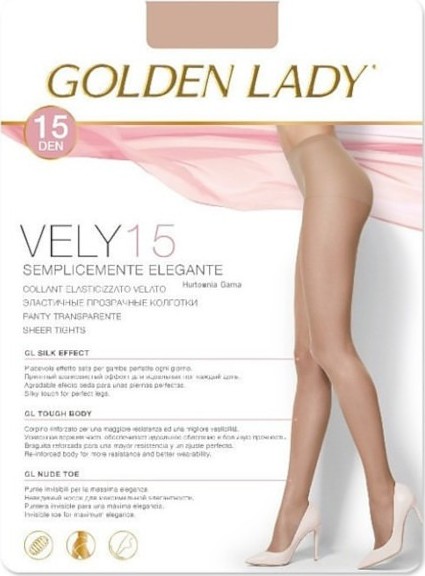 Dámské punčochy Golden Lady Vely 15 den (Velikost XL, Barva béžová)
