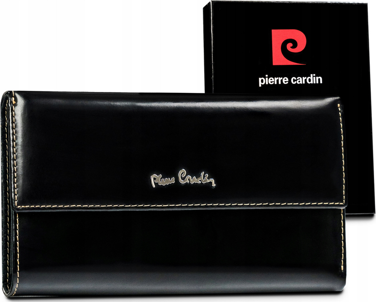 PIERRE CARDIN ČERNÁ STŘEDNÍ DÁMSKÁ KOŽENÁ PENĚŽENKA U051 [DH] 322 PSP520.2 Velikost: ONE SIZE