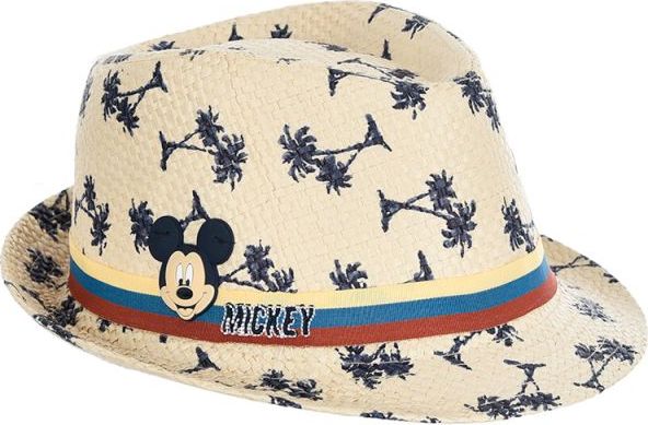 Béžový dětský klobouk - Mickey Mouse (Velikost 52)