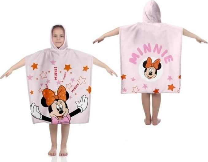 SVĚTLE RŮŽOVÉ PLÁŽOVÉ PONČO DISNEY MINNIE MOUSE Velikost: ONE SIZE