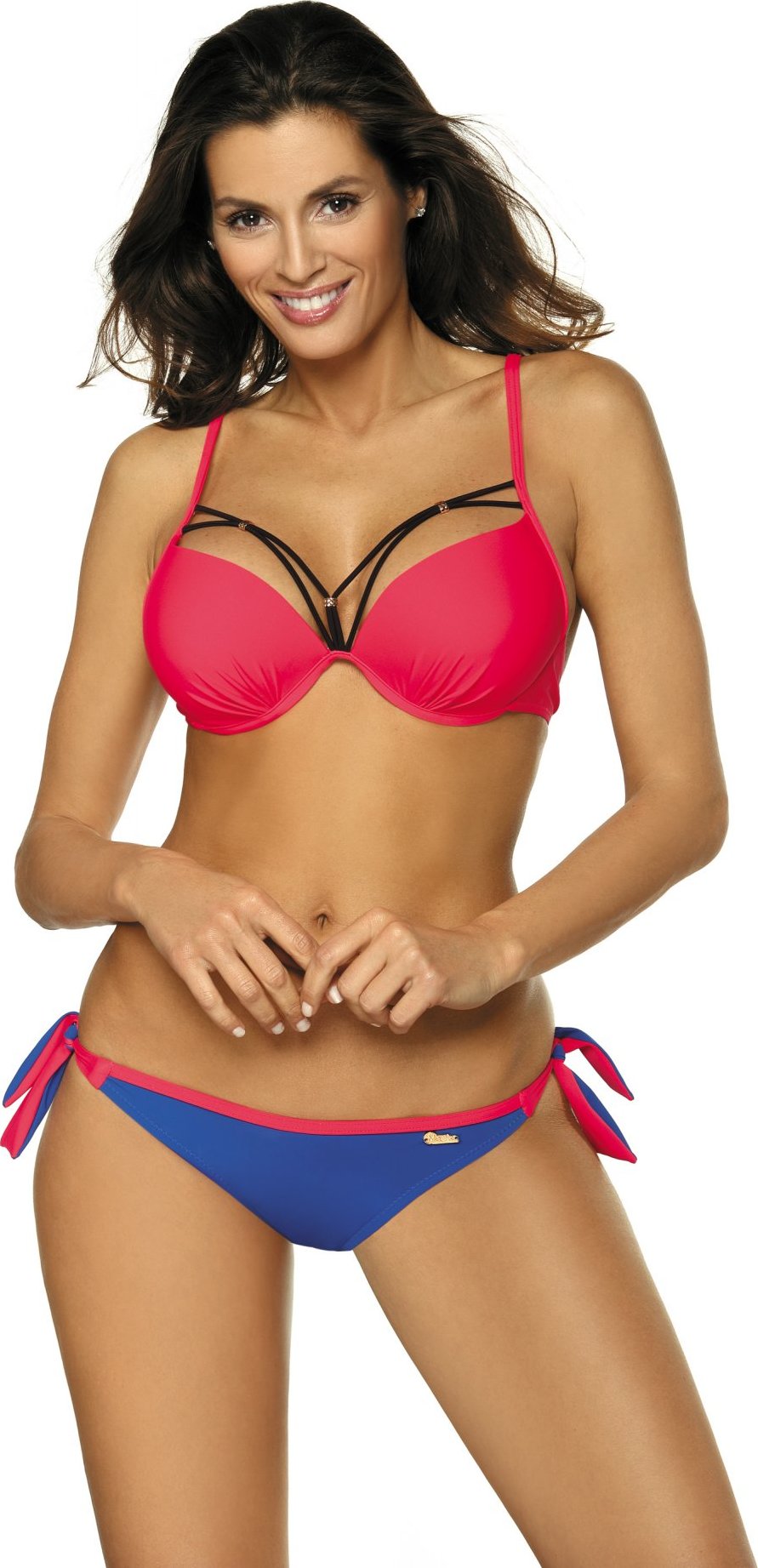 Růžovo-fialové push-up bikiny Virginia Baltimora-Psycho (Velikost L)