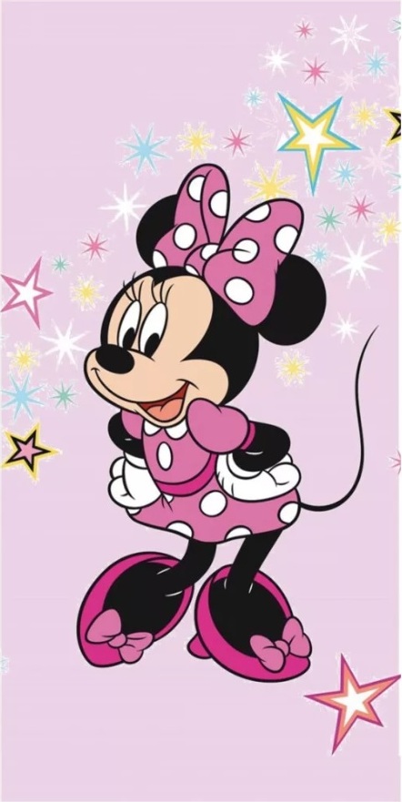 SVĚTLE RŮŽOVÁ PLÁŽOVÁ OSUŠKA DISNEY MINNIE MOUSE Velikost: ONE SIZE