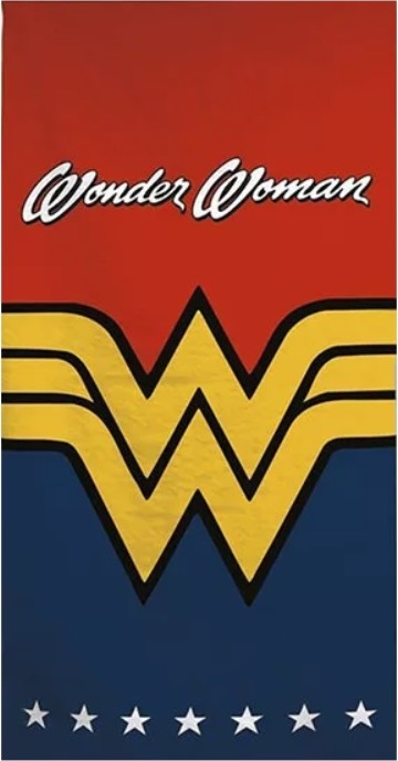 MODRO-ČERVENÁ PLÁŽOVÁ OSUŠKA WONDER WOMAN Velikost: ONE SIZE