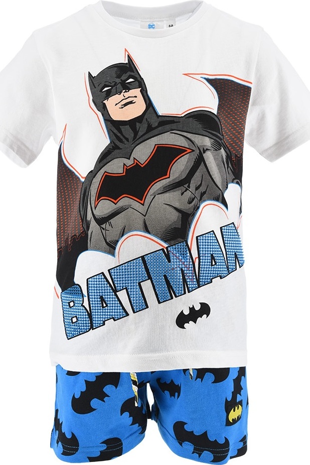 BÍLO-MODRÝ LETNÍ SET BATMAN Velikost: 116