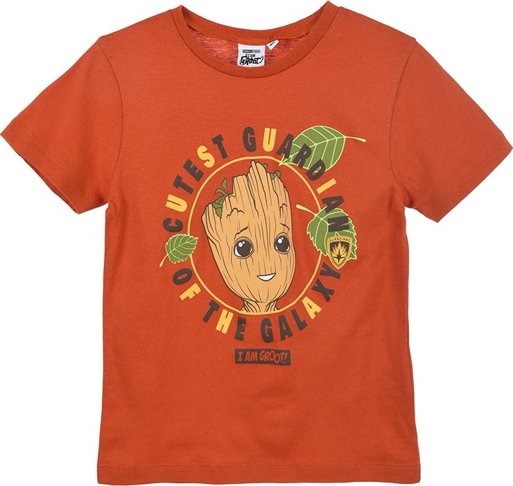 Oranžové chlapecké tričko Groot Guardians of the Galaxy (Velikost 98)