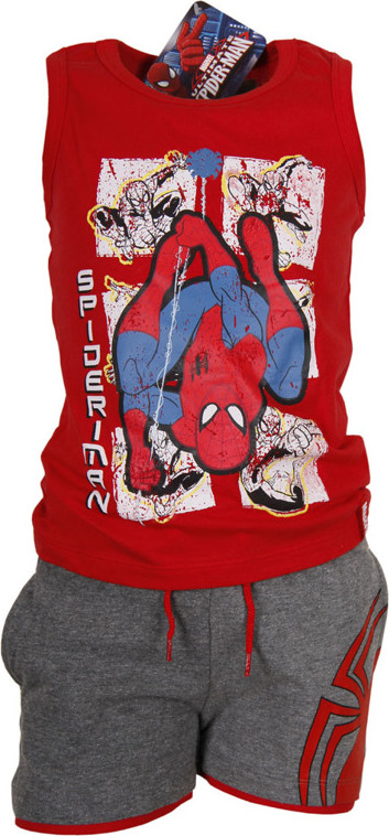 Spiderman letní souprava červeno-šedá Velikost: 94