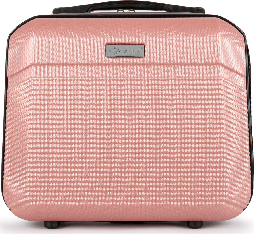 Solier Růžový cestovní kosmetický kufr ELEGANT R S16 (KUFEREK STL945 14' PINK)